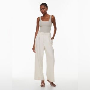 Babaton Rust Red Sculpt Knit Squareneck Tank, size Large